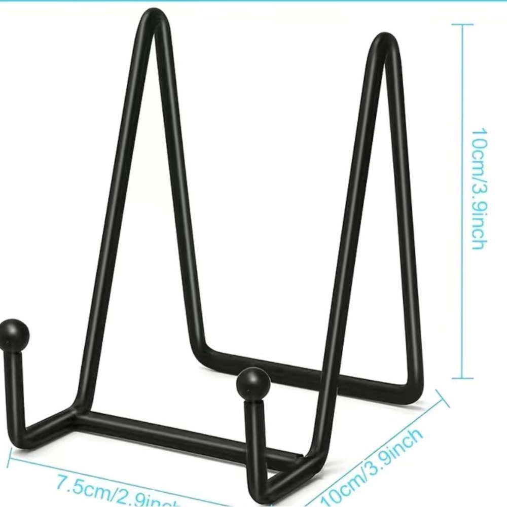 TWO Black Metal Display Stands